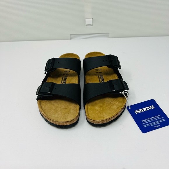 BIRKENSTOCK**Black Leather Arizona Sandals**US 13;1**$75 - Picture 3 of 6